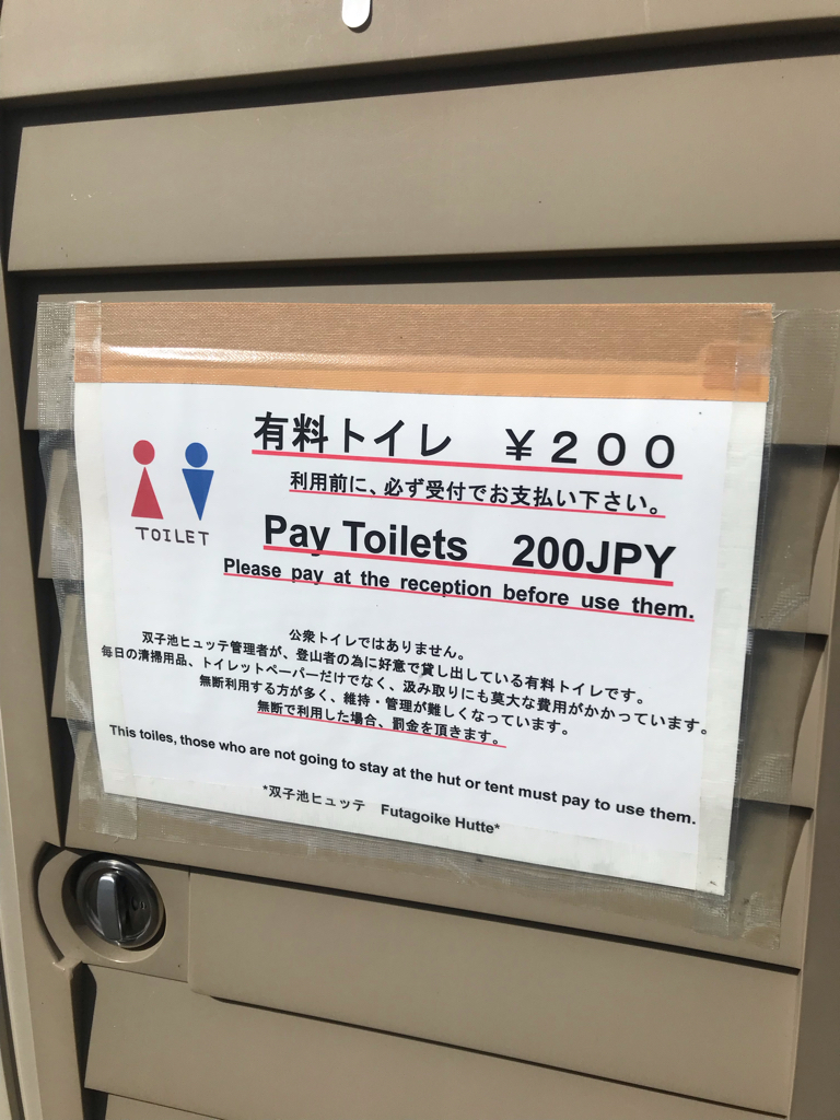 双子池ヒュッテの山トイレ写真3